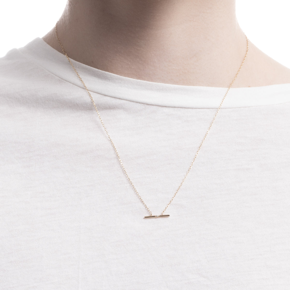 ALL ABOUT BASICS モスキート ダイヤモンド バー ネックレス