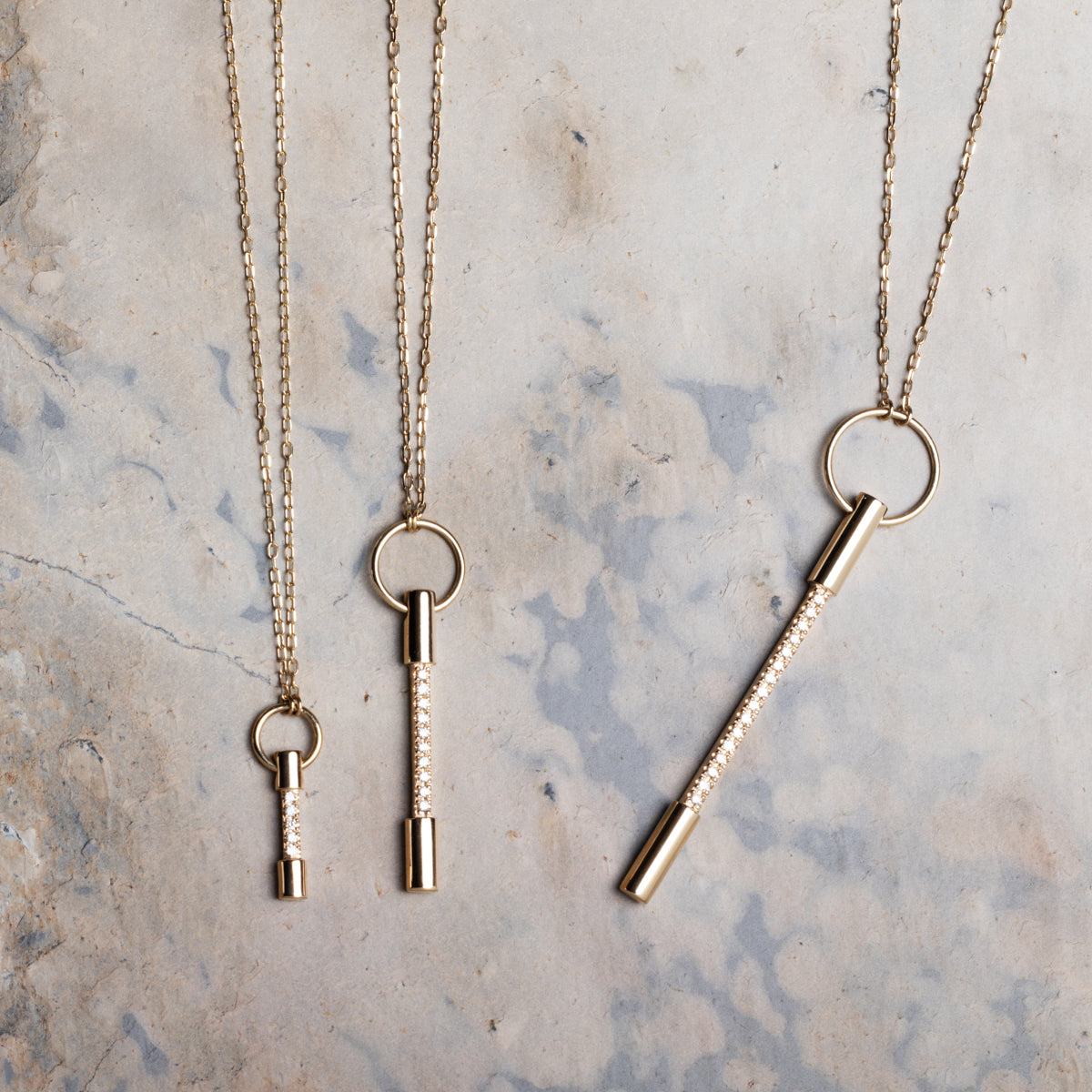 PUNCTURE ダイヤモンド ネックレス Sサイズ