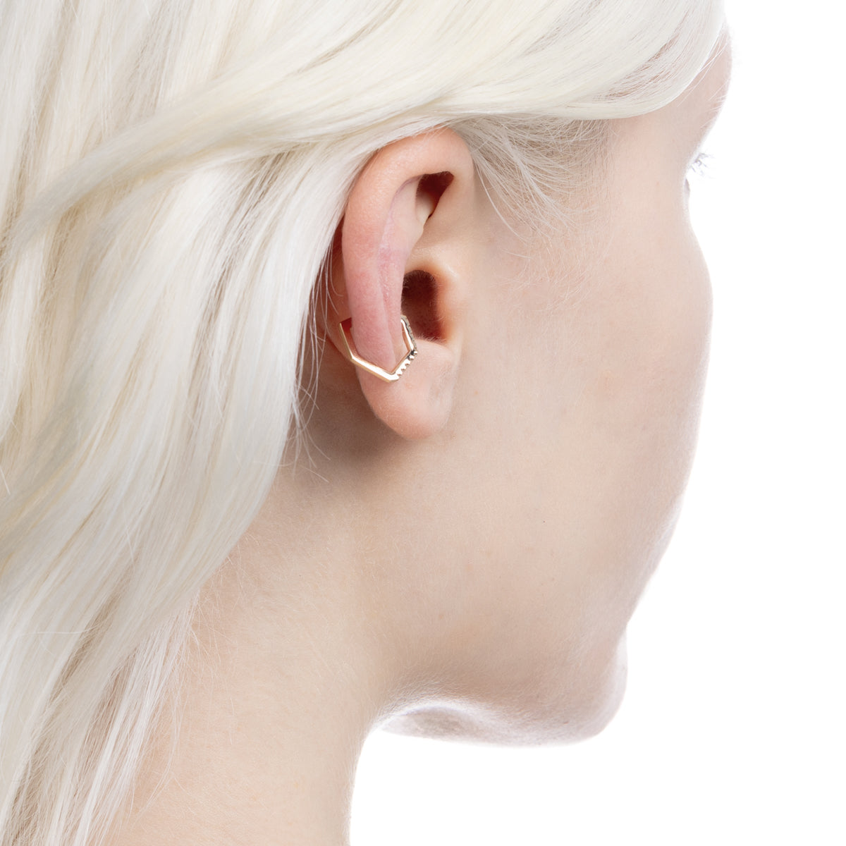 MANHATTAN ヘキサゴン ダイヤモンド イヤーカフ