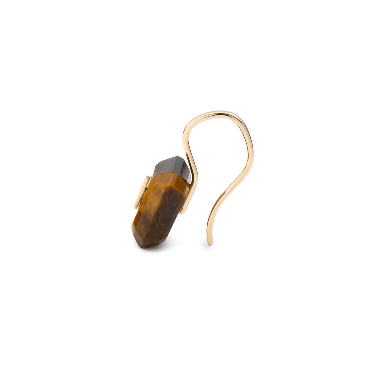 【受注予約】BIRD OF PARADISE ネイキッド ストーン フック ピアス / タイガーアイ