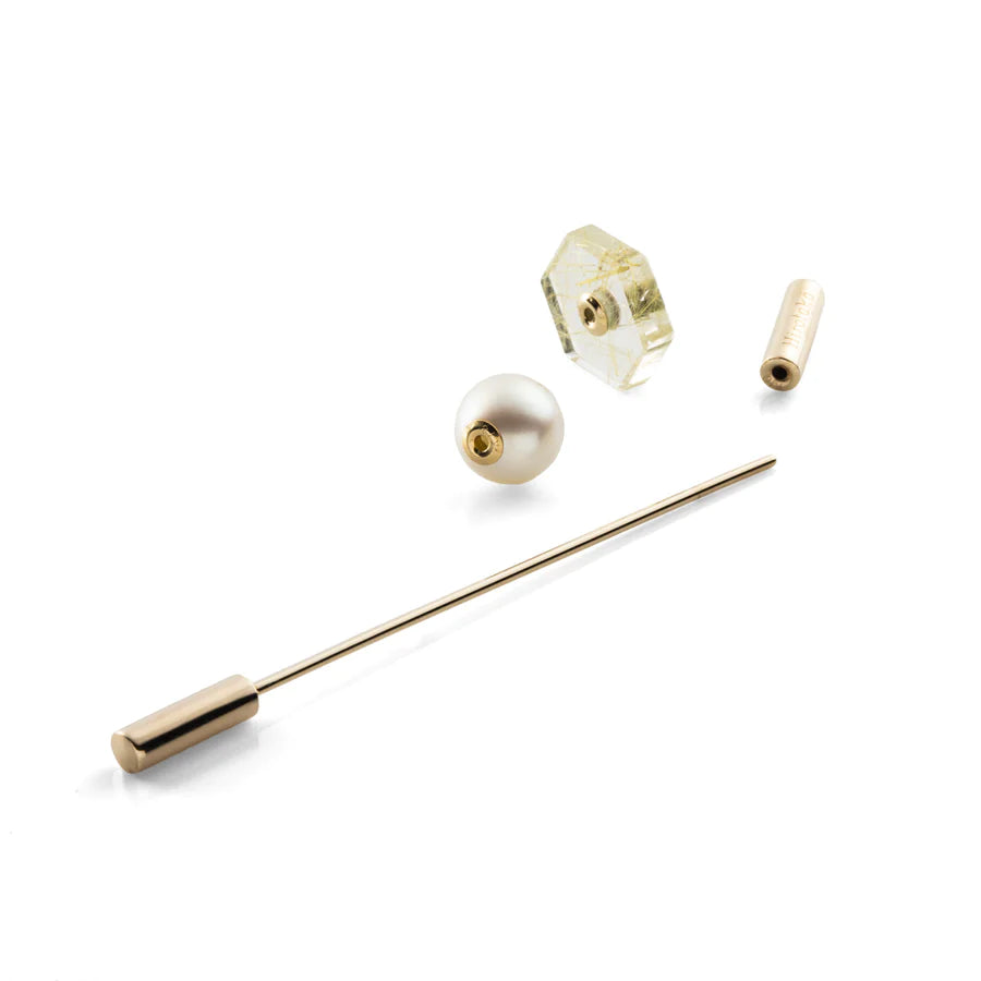 SPEAR ピアス / ルチル&アコヤパール