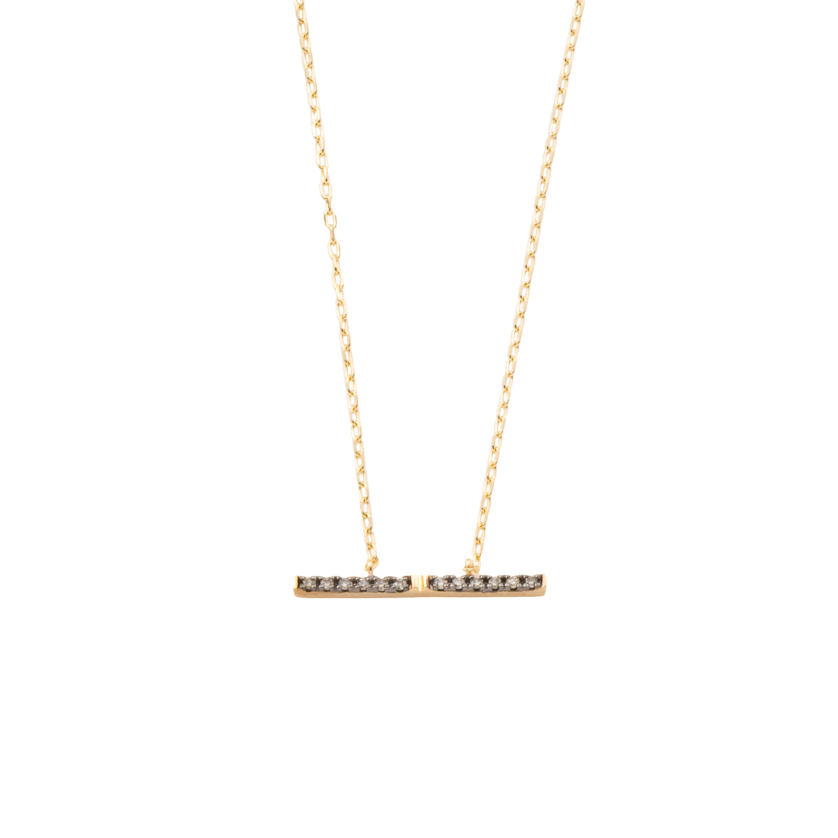 TRAPEZE ダイヤモンド ネックレス ブラックルテニウム