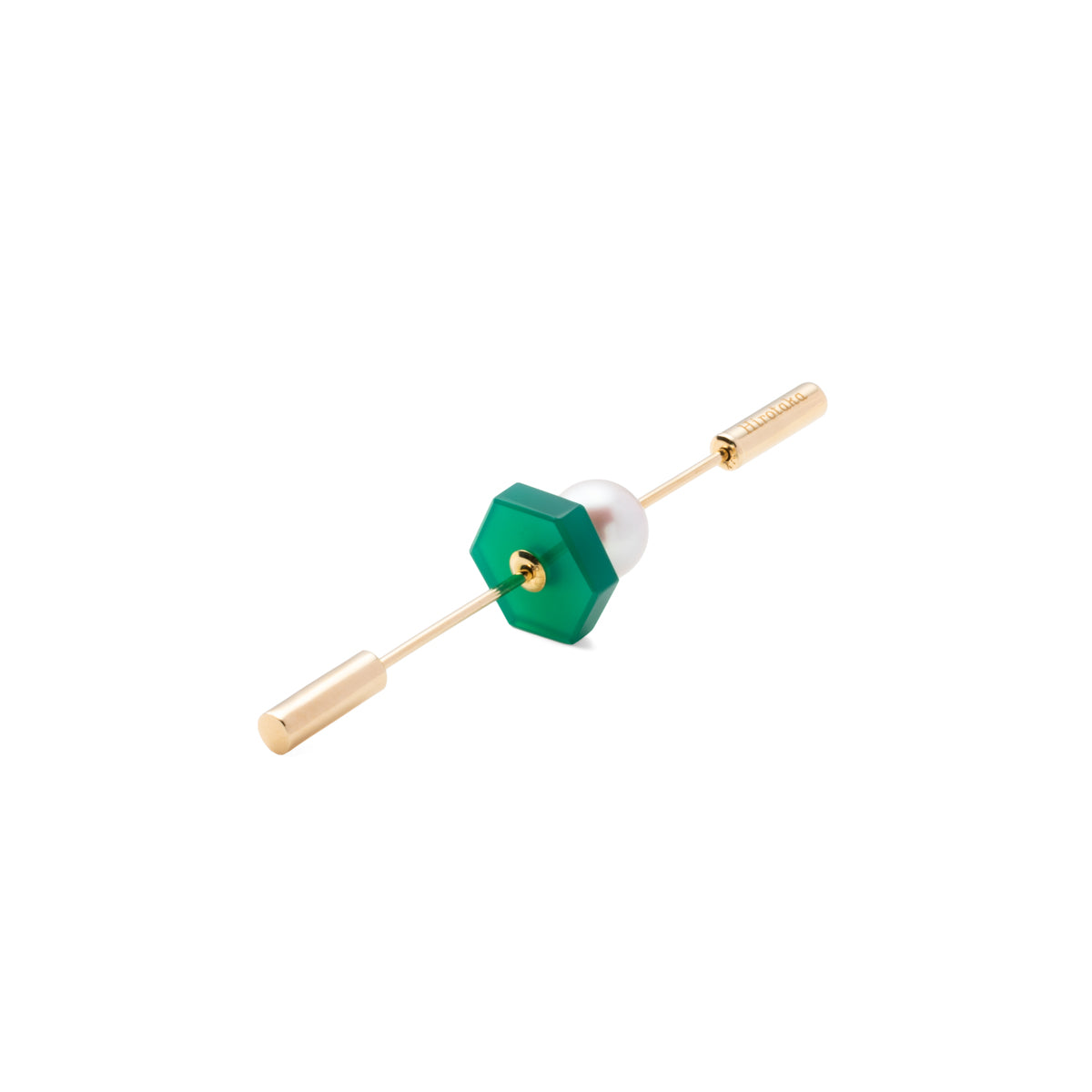 SPEAR ピアス / グリーンアゲート&アコヤパール