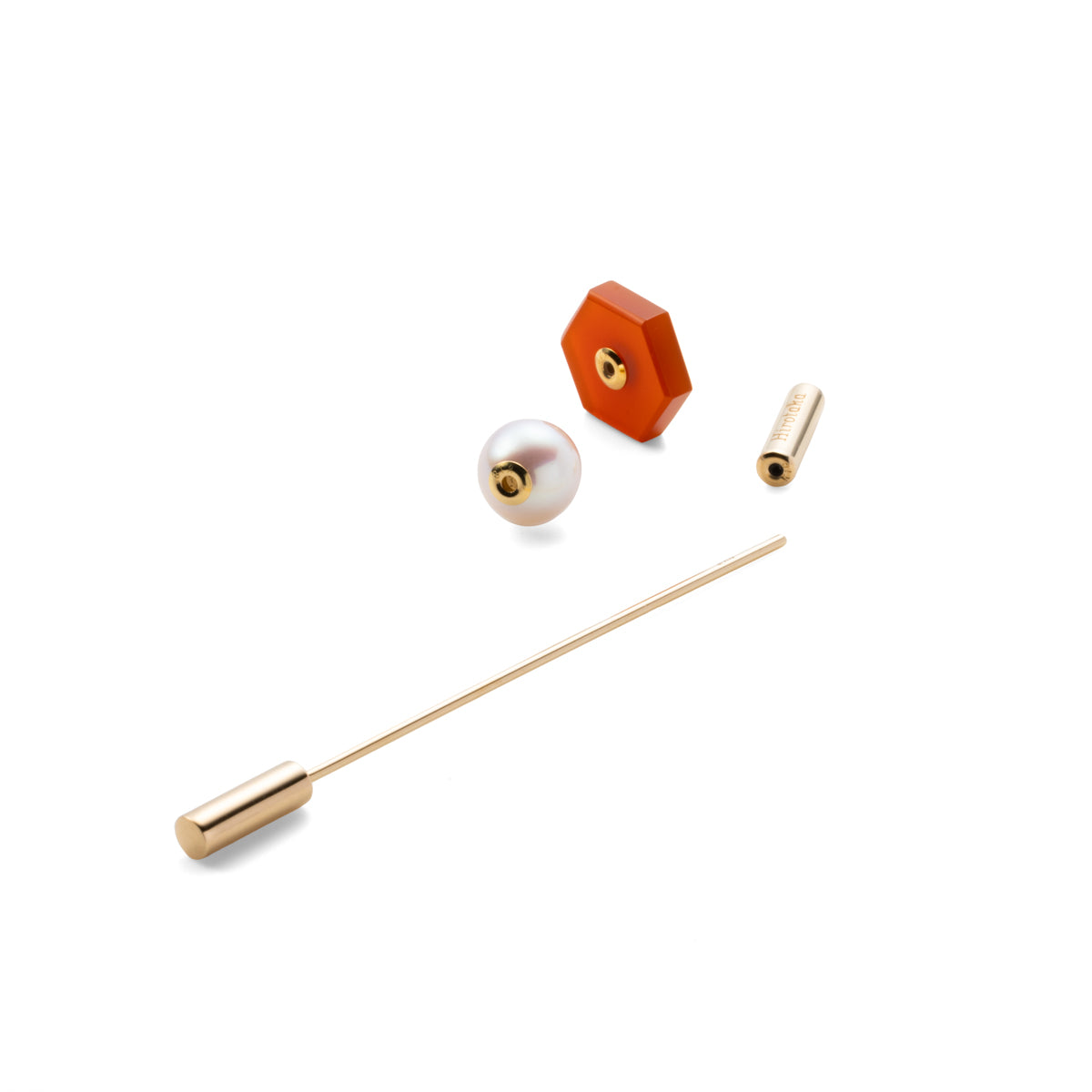 SPEAR ピアス / カーネリアン&アコヤパール