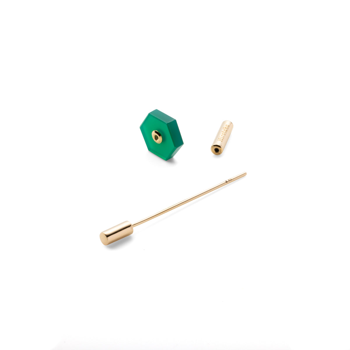 Short SPEAR ピアス / グリーンアゲート