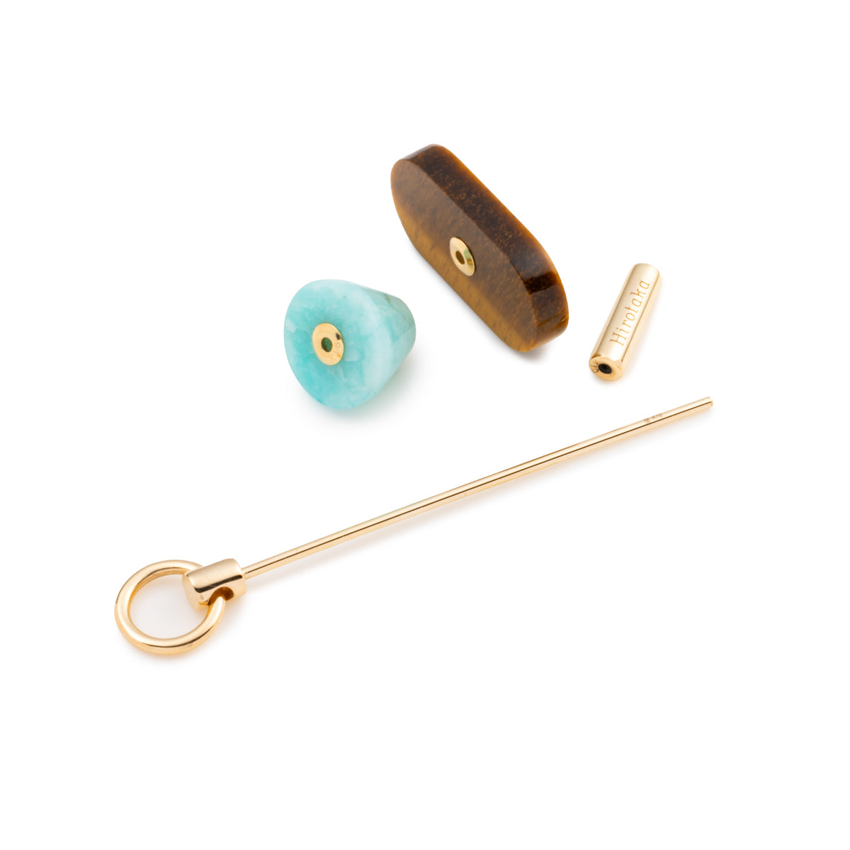 SPEAR ドアノッカー ピアス Lサイズ / タイガーアイ&アマゾナイト