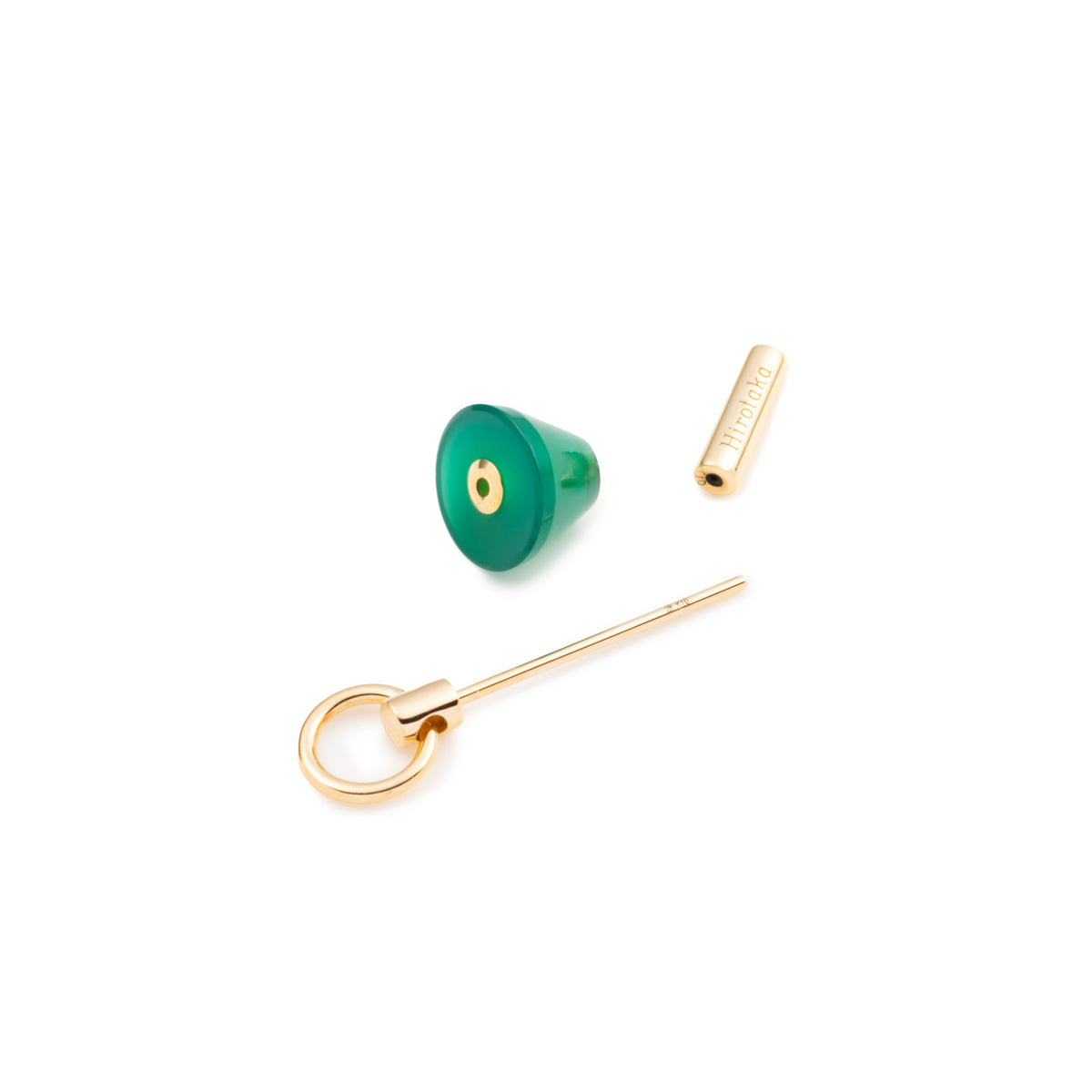 SPEAR ドアノッカー ピアス Sサイズ / グリーンアゲート
