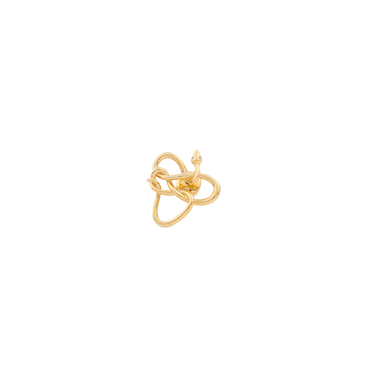 K18 SNAKE KNOT ダイヤモンド ピアス