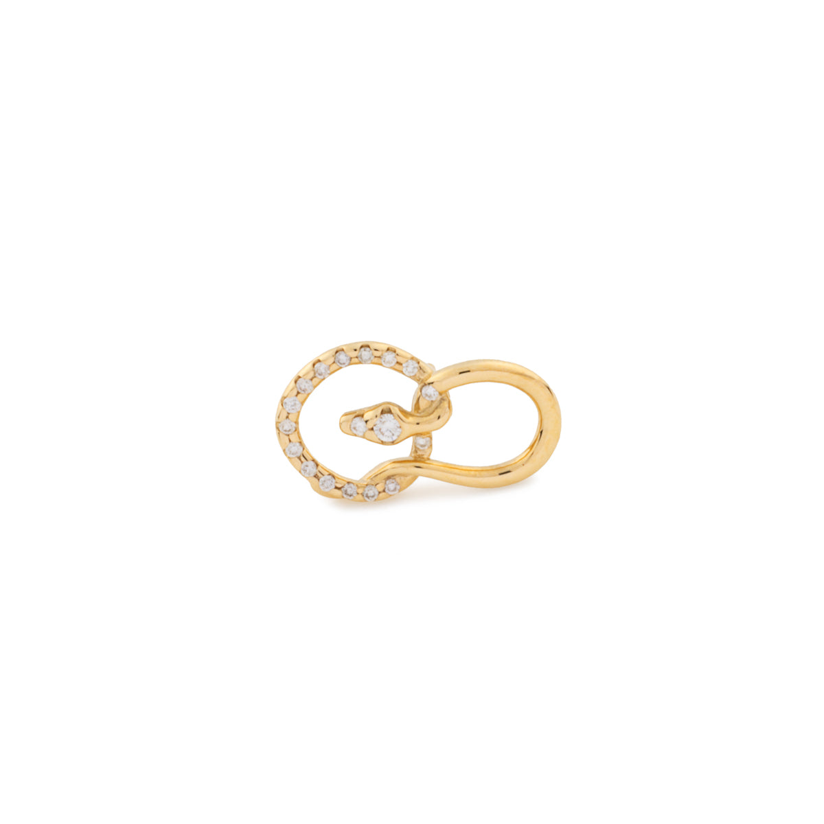 K18 SNAKE KNOT ダイヤモンド スタッド ピアス