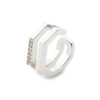 MANHATTAN ダブル オクタゴン ダイヤモンド イヤーカフ