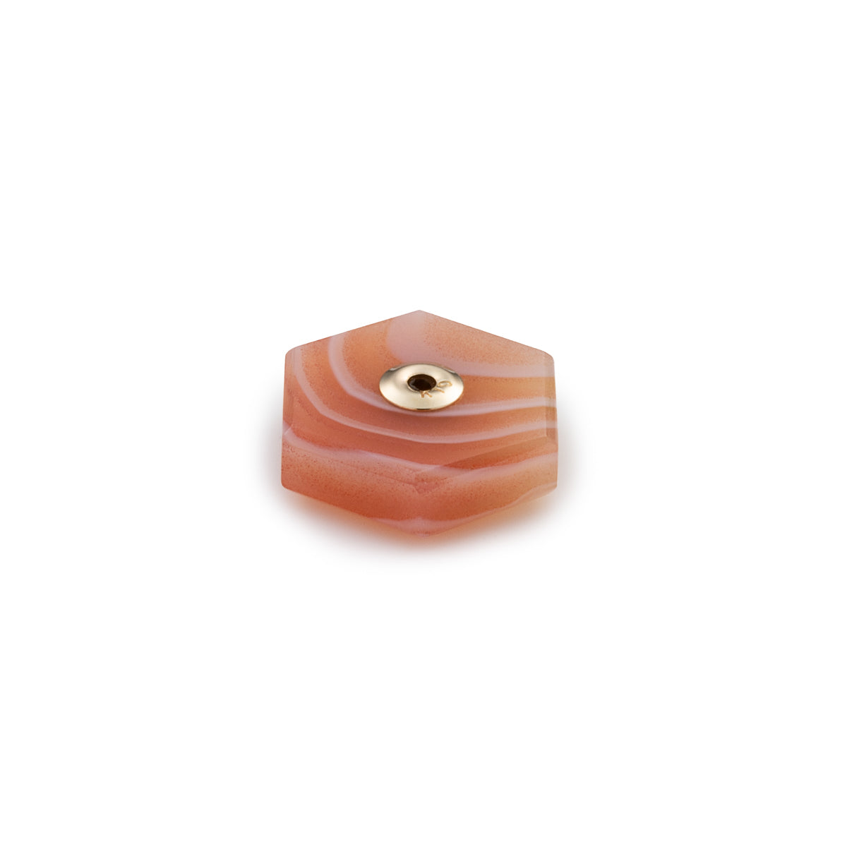 ヘキサゴン ピンクアゲート スピア ピアス専用