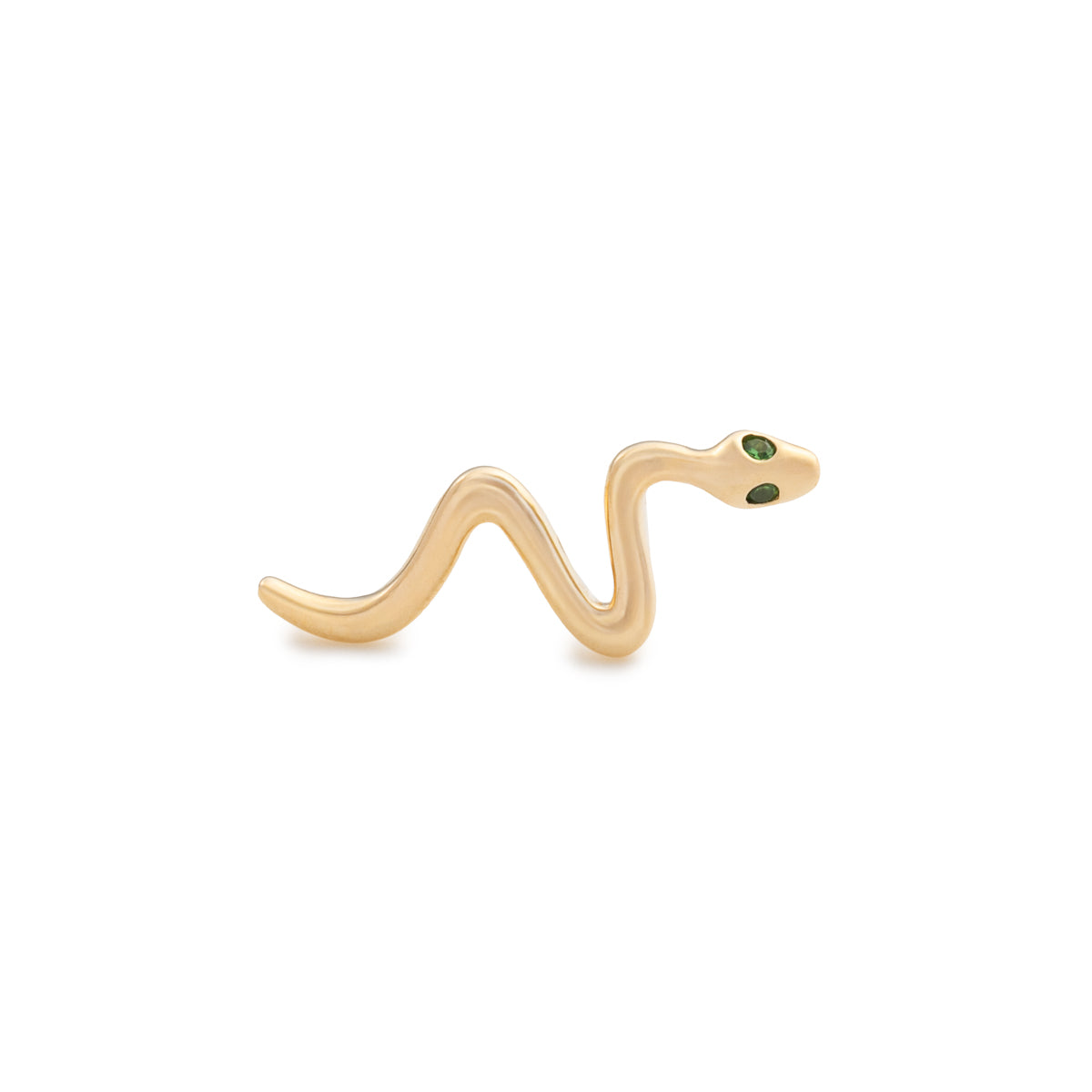 SNAKE KNOT グリーンガーネットアイ ピアス