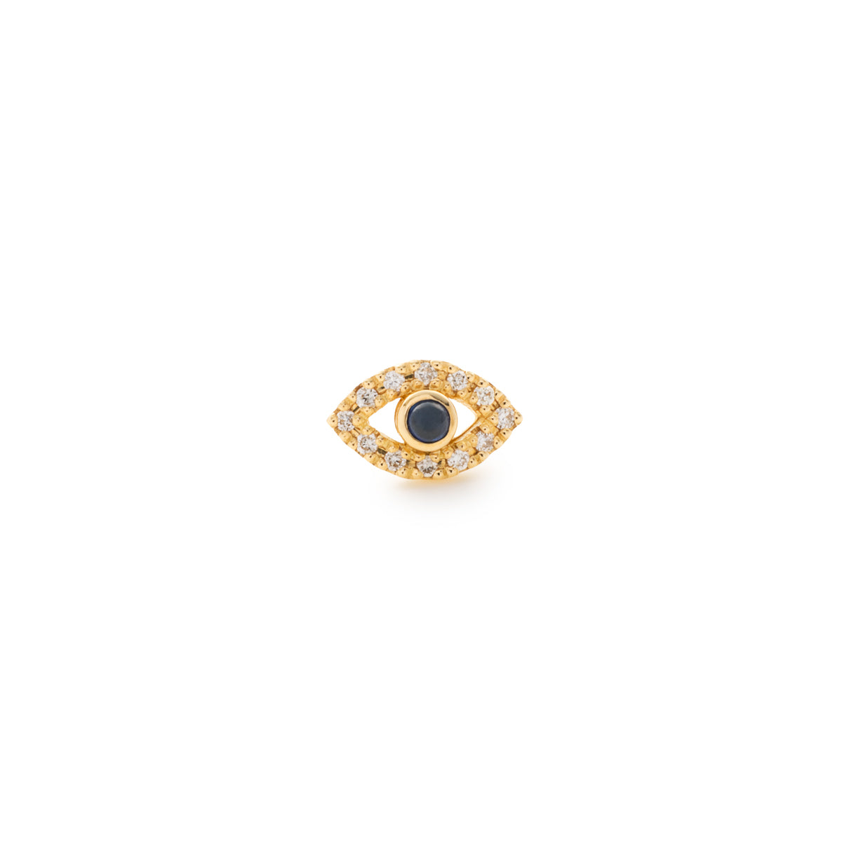 K18 EVIL EYE ブルーサファイア ダイヤモンド ピアス
