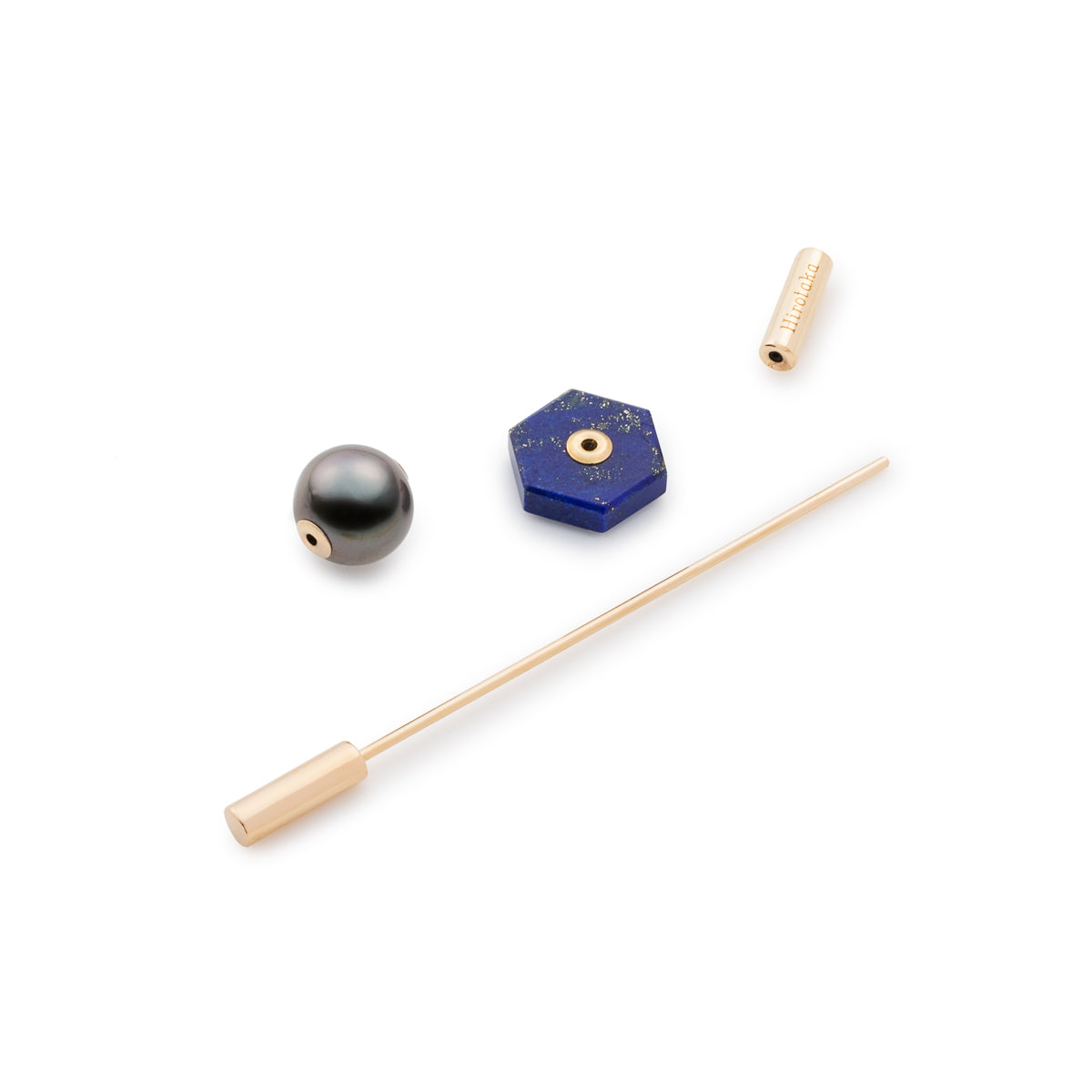 SPEAR ピアス / ラピスラズリ&タヒチパール