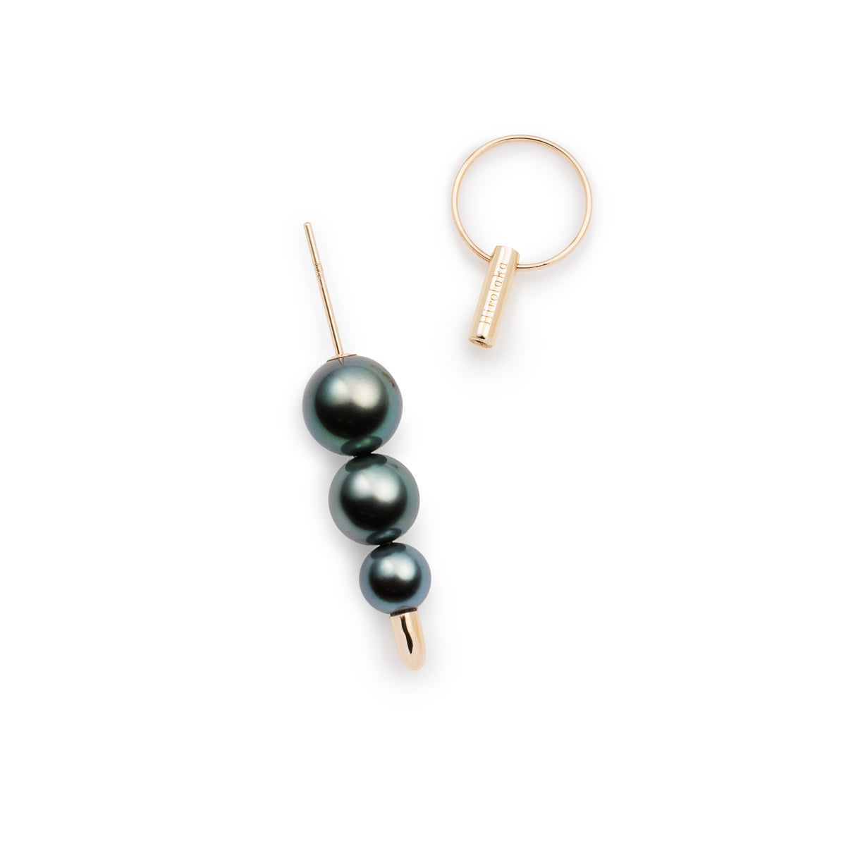【HOLIDAY COFFRET】 PUNCTURE バック スピア ドアノッカー タヒチパール ピアス