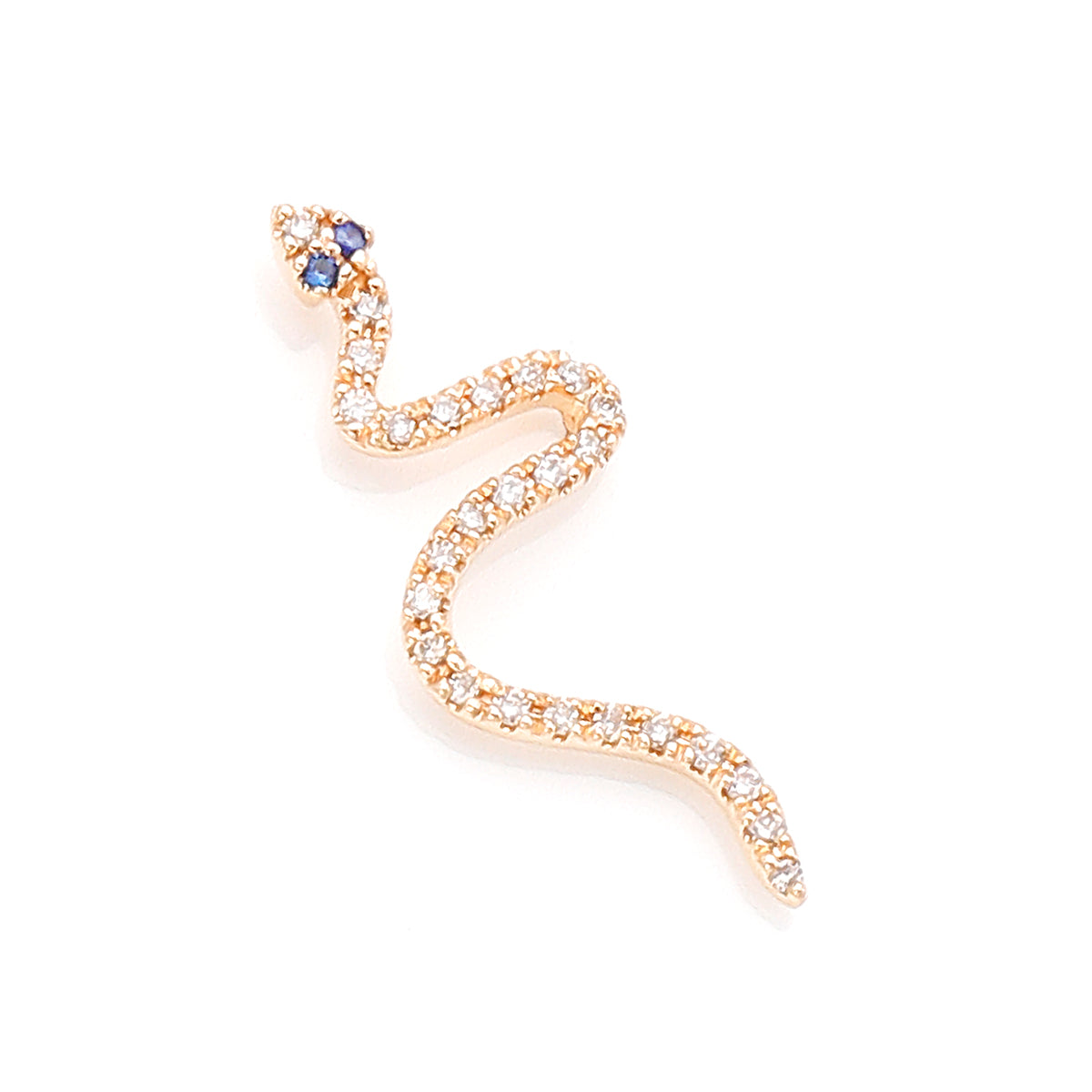 Sapphire Eye Snake Earring
