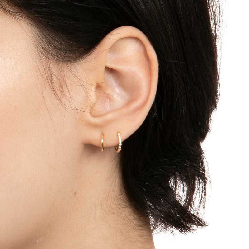 Hirotaka Manhattan ダイヤモンド フープ ピアス Sサイズ 受注予約】MANHATTAN ダイヤモンド フープ ピアス S サイズ