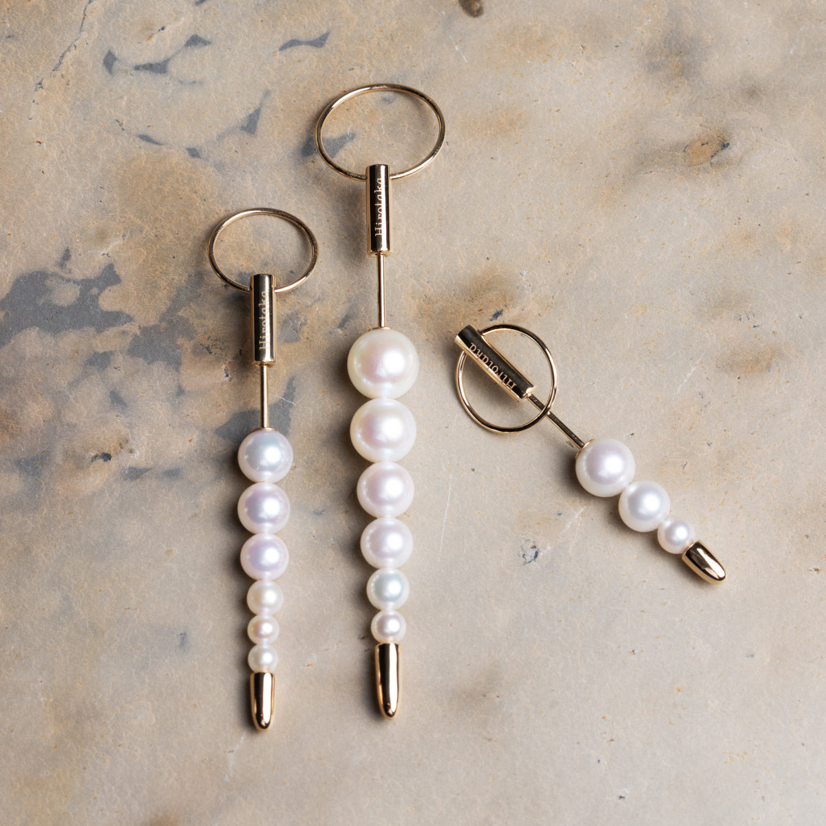 PUNCTURE バック スピア ドアノッカー アコヤパール ピアス Mサイズ