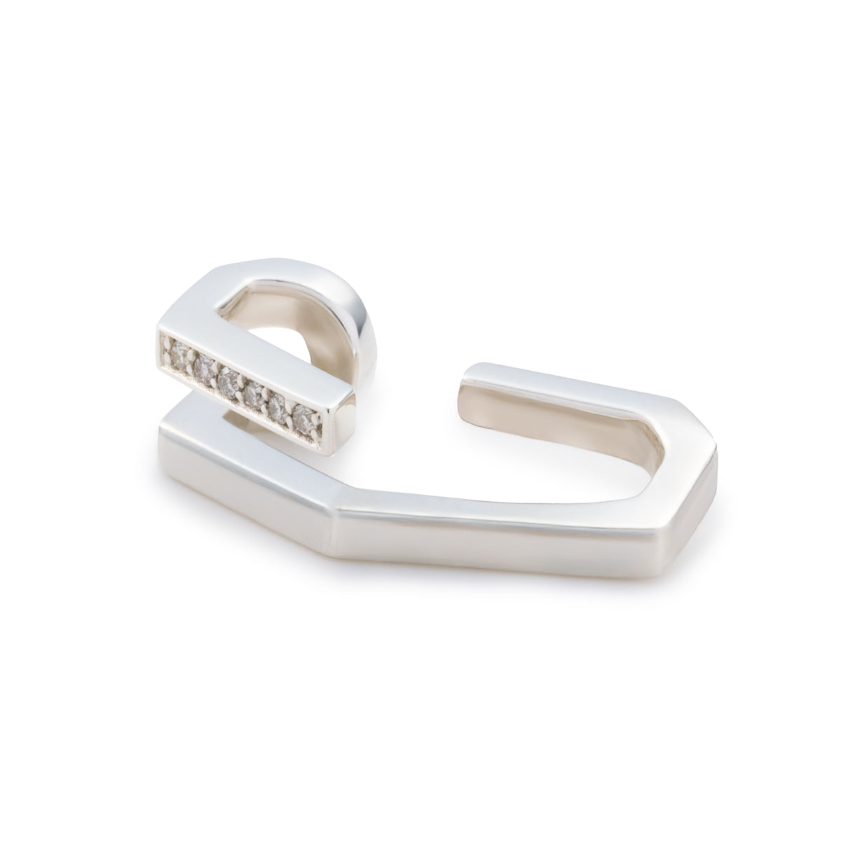 MANHATTAN ポリゴン ダイヤモンド イヤーカフ