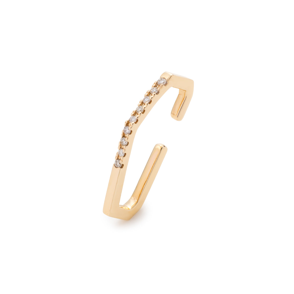 MANHATTAN ポリゴン ダイヤモンド イヤーカフ