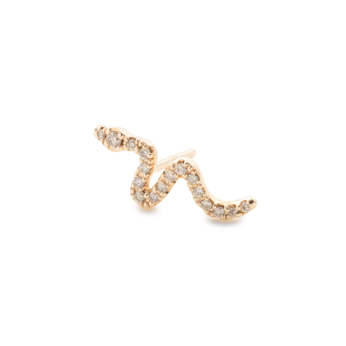 SNAKE KNOT ダイヤモンド ピアス