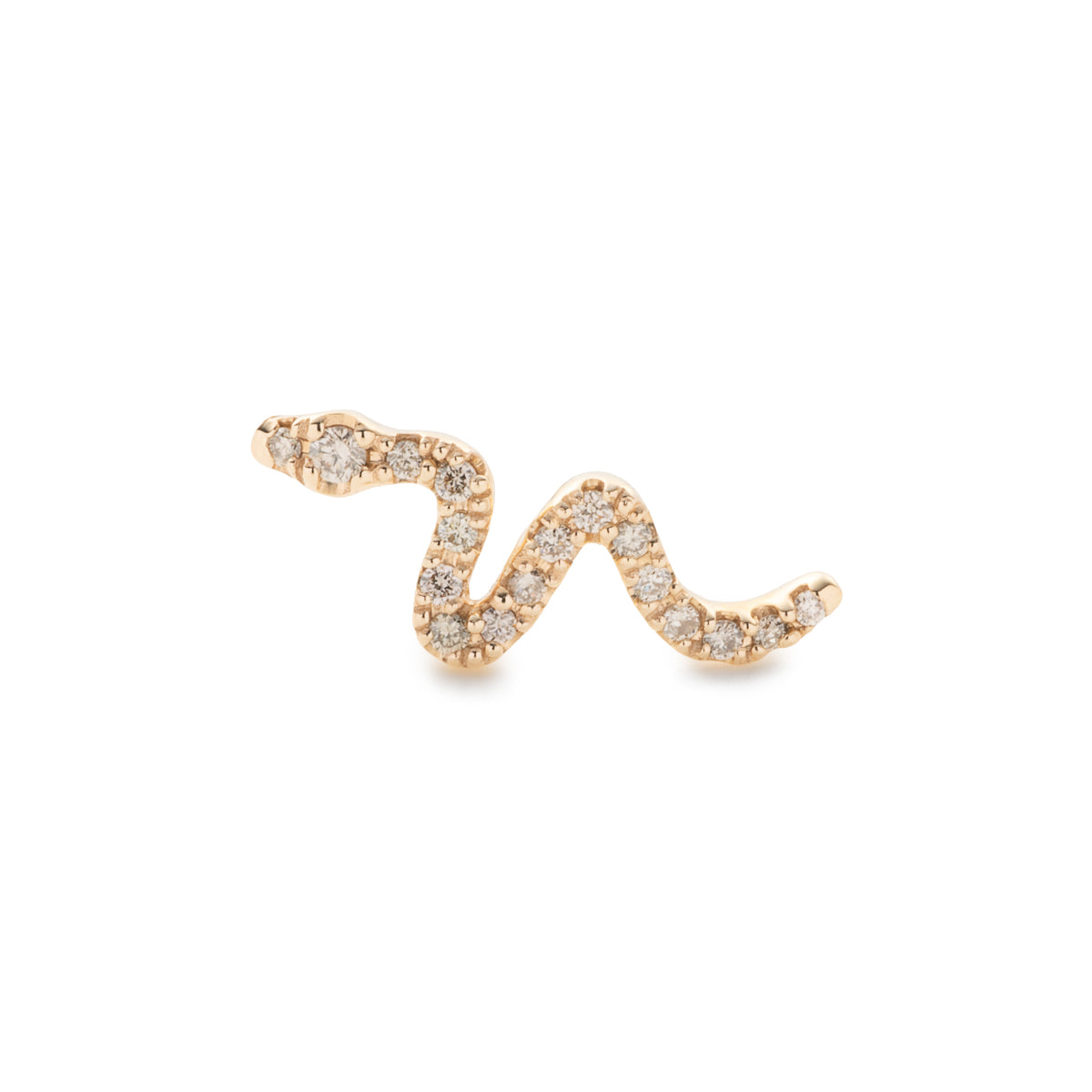 SNAKE KNOT ダイヤモンド ピアス