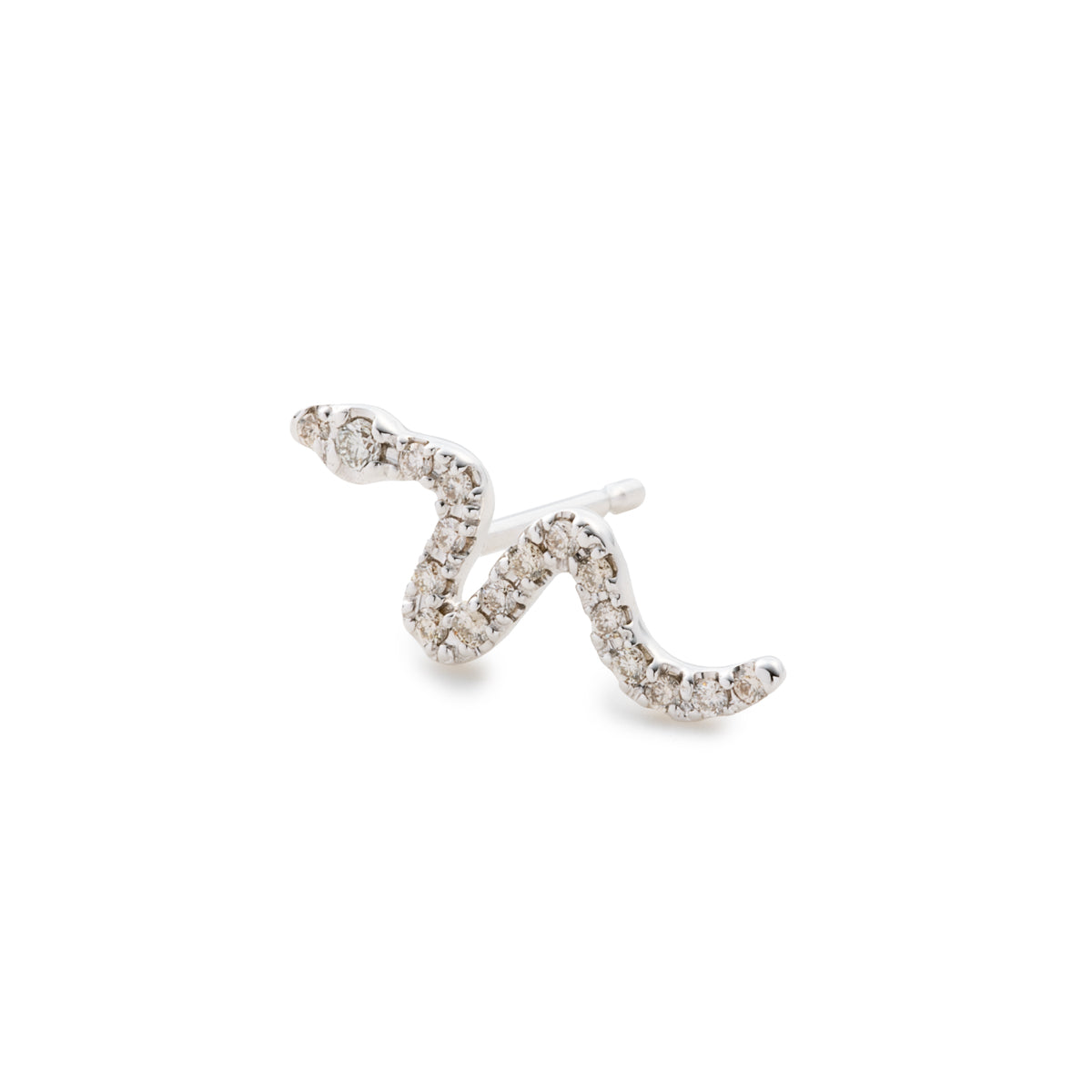 SNAKE KNOT ダイヤモンド ピアス