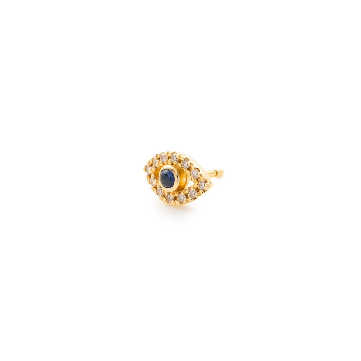 K18 EVIL EYE ブルーサファイア ダイヤモンド ピアス