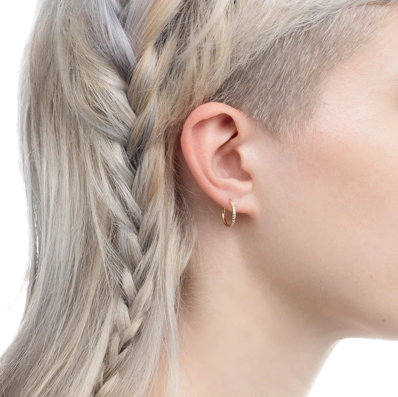 Manhattan ダイヤモンド フープ ピアス L サイズ – Hirotaka Jewelry