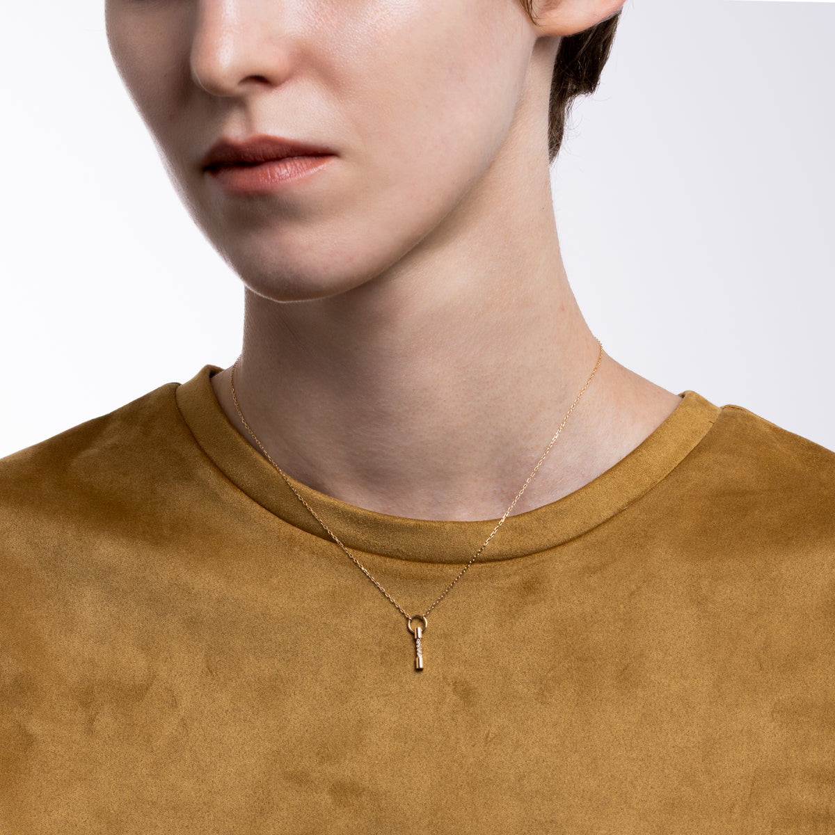 PUNCTURE ダイヤモンド ネックレス ブラックルテニウム Sサイズ