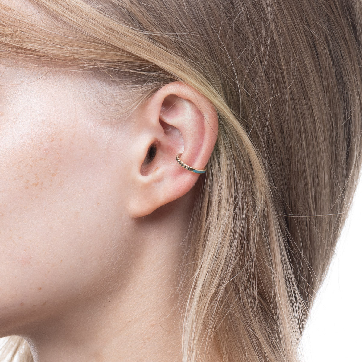 □lilas□ リラ オーバルダイヤエタニティーイヤーカフK10 lilas