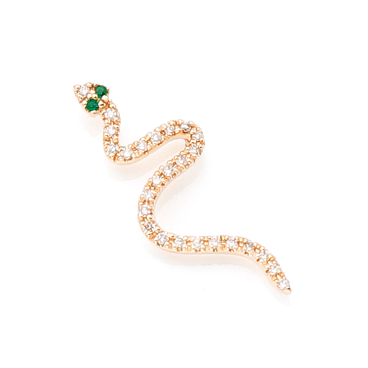 Emerald Eye Snake Earring